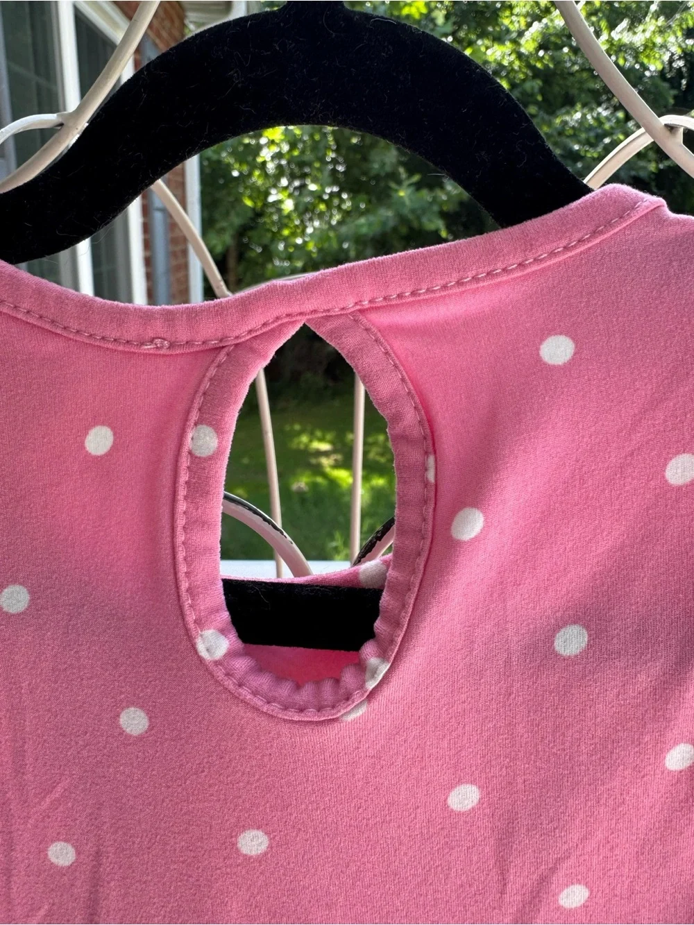 Emma & Elsa Pink Polka Dot Knit Dress. Size 2T